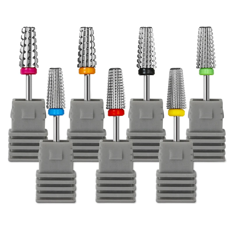New conical carbon fossil nail bit 5 in 1 Safe carbide nail bit gel exfoliation removal