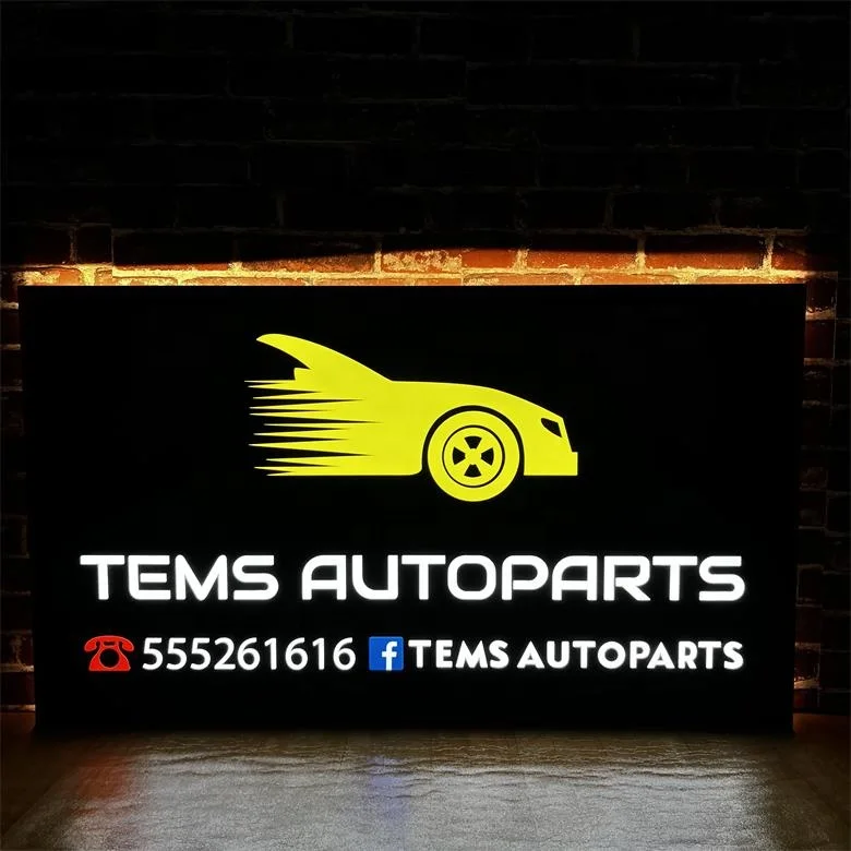 Koncept 24inch Advertising Signs Luminous Light Box Hanging Wall Stainless Steel Hollow Out Backlit Logo Box Light Billboard