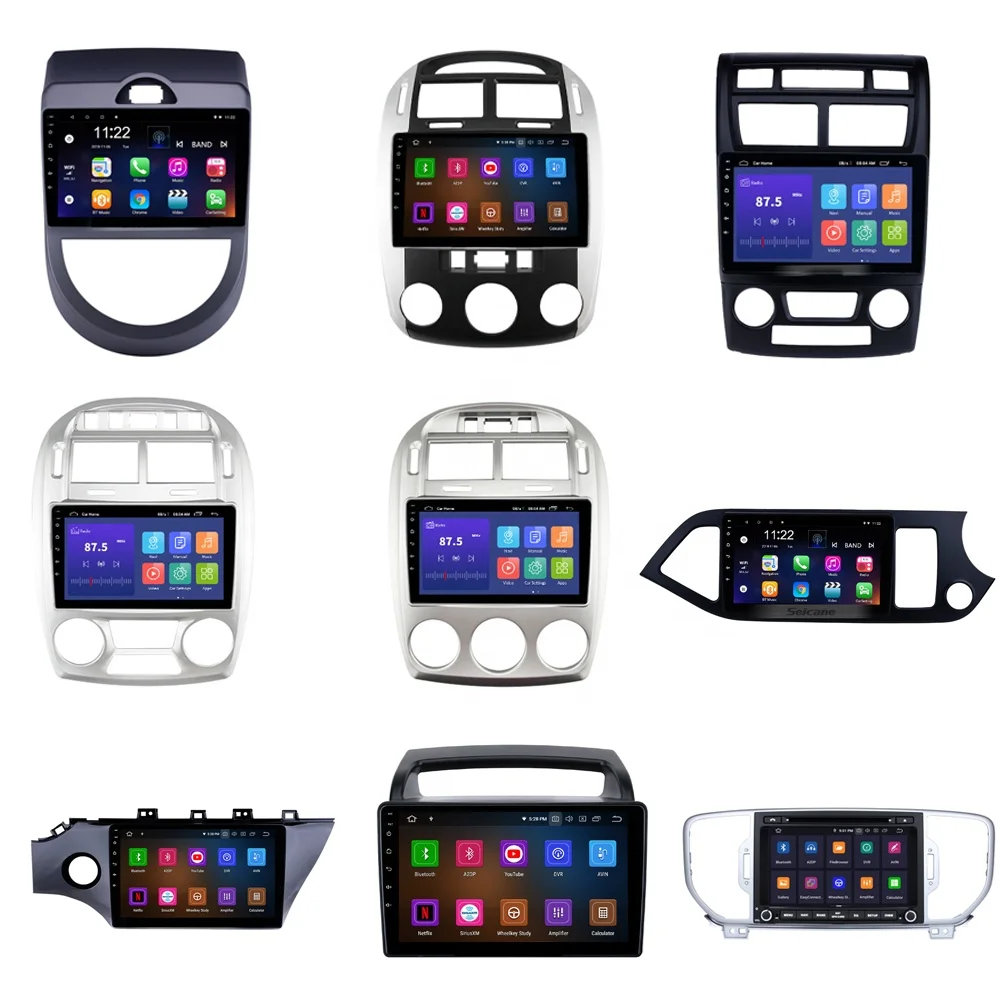 Universal android car multimedia player for KIA with dvd, radio, stereo, touch screen, carplay, gps and more