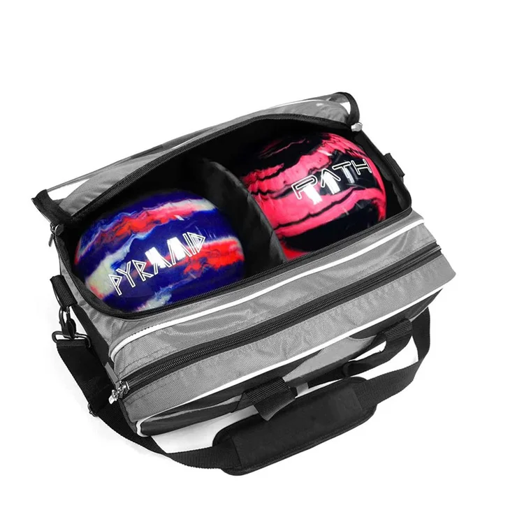 Custom Quality  Multi Compartments Retro Bowling Roller Bag For 4 Balls