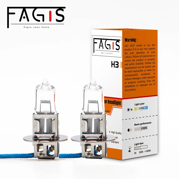 High Quality H3 24v 100w Clear Bulbs Auto Headlight Lamp Pk22s Base
