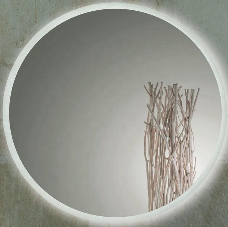 Modern Style Rectangle Round Illuminated Backlit Led Mirror with Defogger