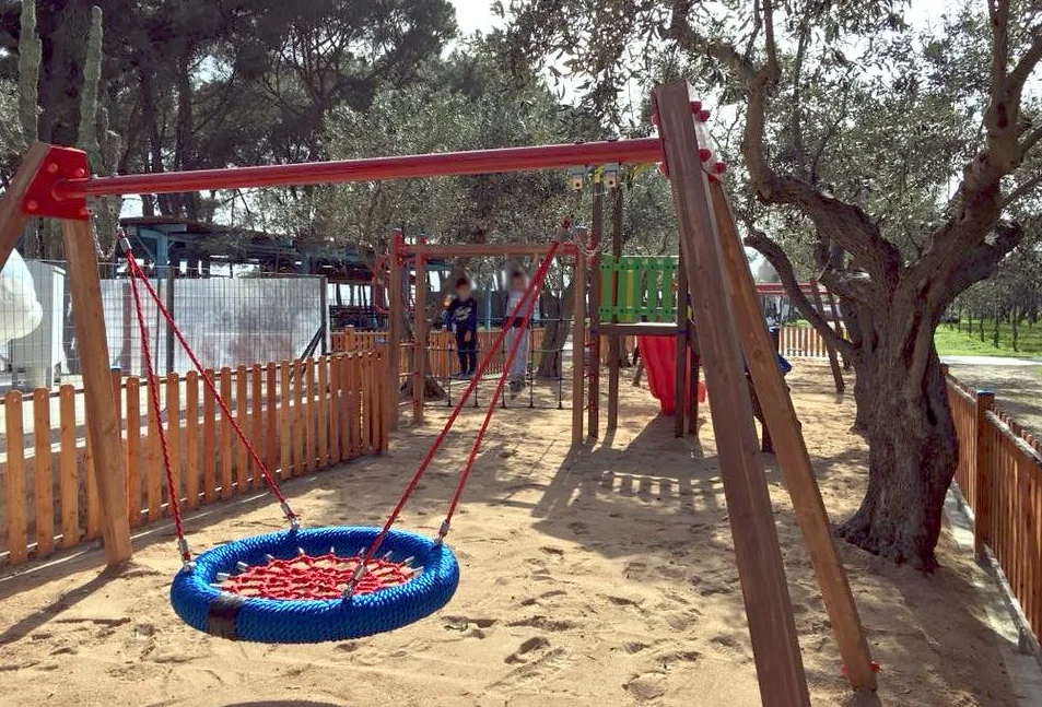 Jiayi уличные детские складные подвесные круглые сеточные качели