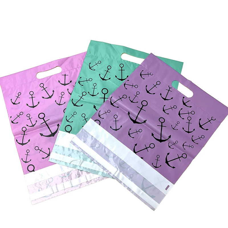 Custom Mailing Bags for Clothes Boutique Matte color Nude Beige Shipping Package Mailer Bag Thank you Poly Mailers handle