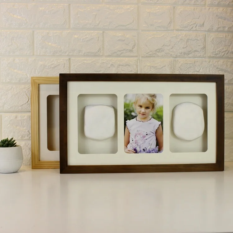 Clay Baby Handprint&Footprint Picture Frame Kit / Memories Keepsake - Shower Gift for Boys & Girls