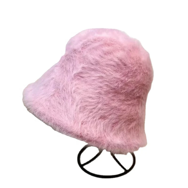 Женская плюшевая шляпа из кроличьей шерсти