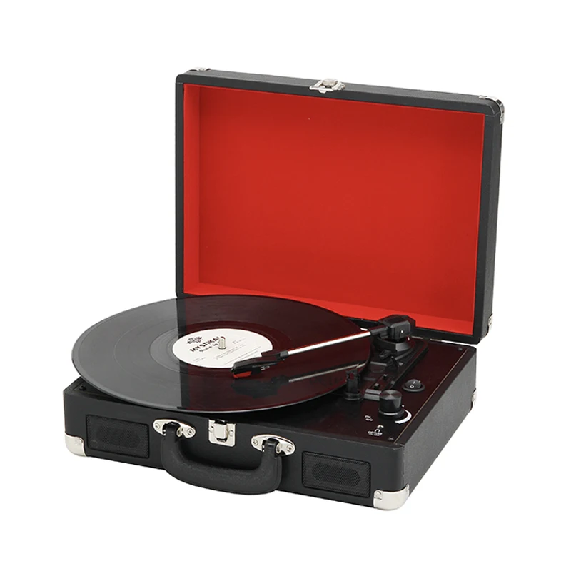 USB BT SD card AM FM radio portable turntable player lp player customize
