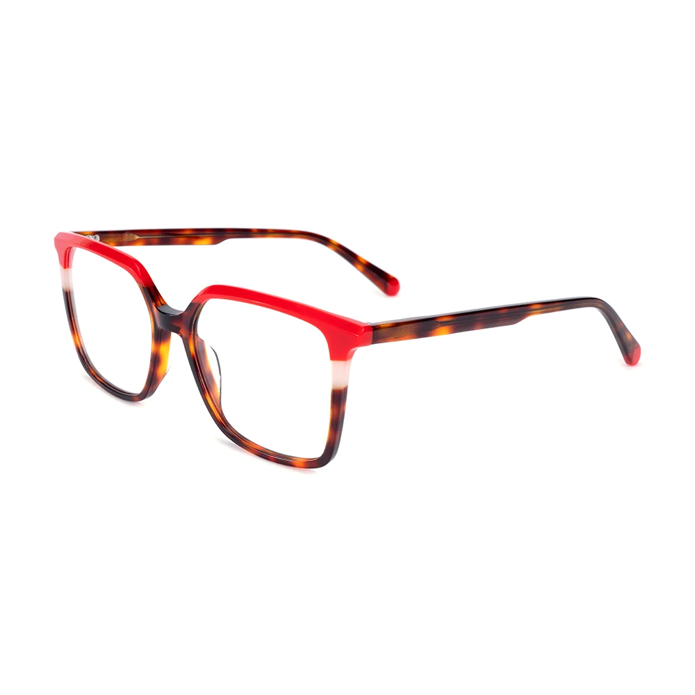 New Stitching Color Animal Print Glasses Frame Optical Eyewear Frames For Women Men Patchwork Plate Eyeglasses