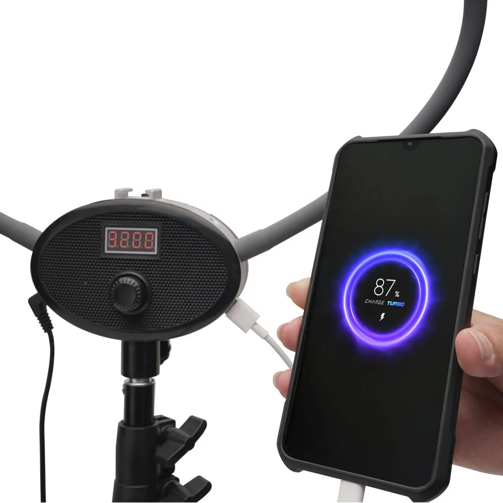 battery operated 60W professional lighting double arm tik tok ring led moon light lamp for lashes beauty salon tattoo makeup