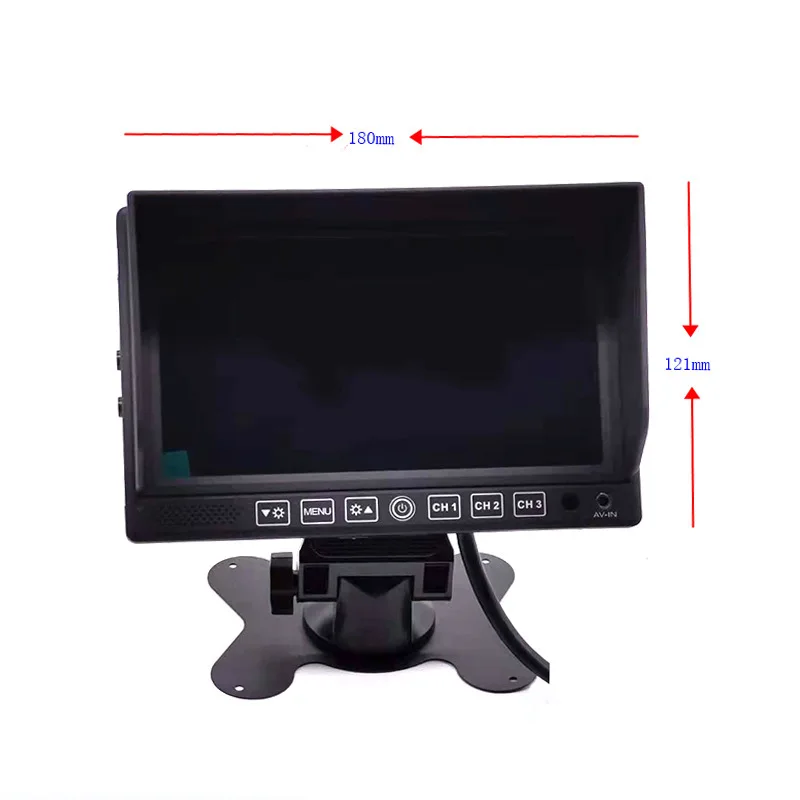 China factory outlet 7 inch 3 channels Desktop Touch Screen Car Monitor Display with AHD or RCA