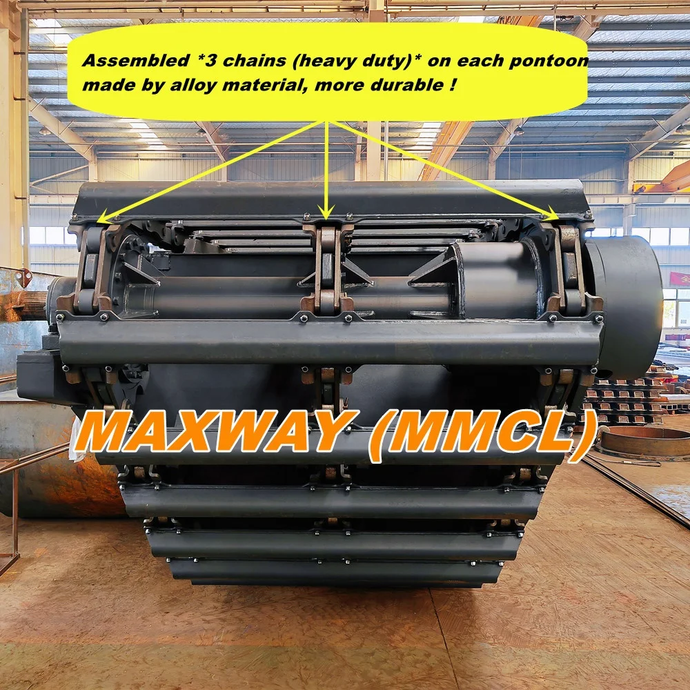 MAXWAY (MMCL) Amphibious Dredger Buses Undercarriage Hydraulic Extendable and Retracted, Model: MAX300PU-E