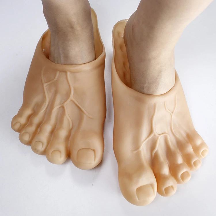 2024 Fashionable Funny Five Finger Big Toe Feet Shoes Simulation Barefoot Shoes Hulk Vinyl Slippers