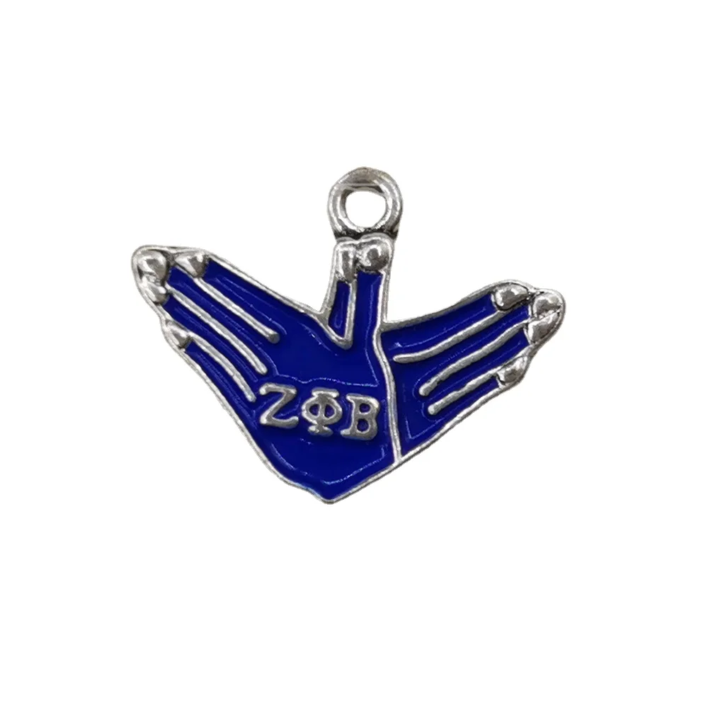 Greek Sorority Letter Zeta Phi Beta 1920 Handmade Bracelet Necklace Silver Charm Pendant Jewelry Accessory