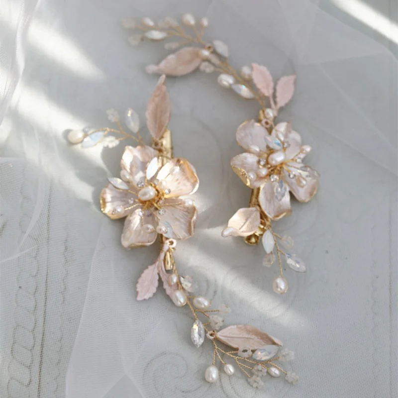 Wedding Hair Piece Freshwater Pearls Hair Clip Bridal Headpiece Hair Accessories Women Ornaments