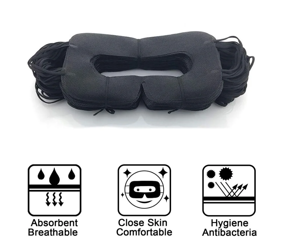 Санитарная маска виртуальной реальности 100 шт. для гарнитуры виртуальной реальности l черная белая маска на глаза виртуальной реальности