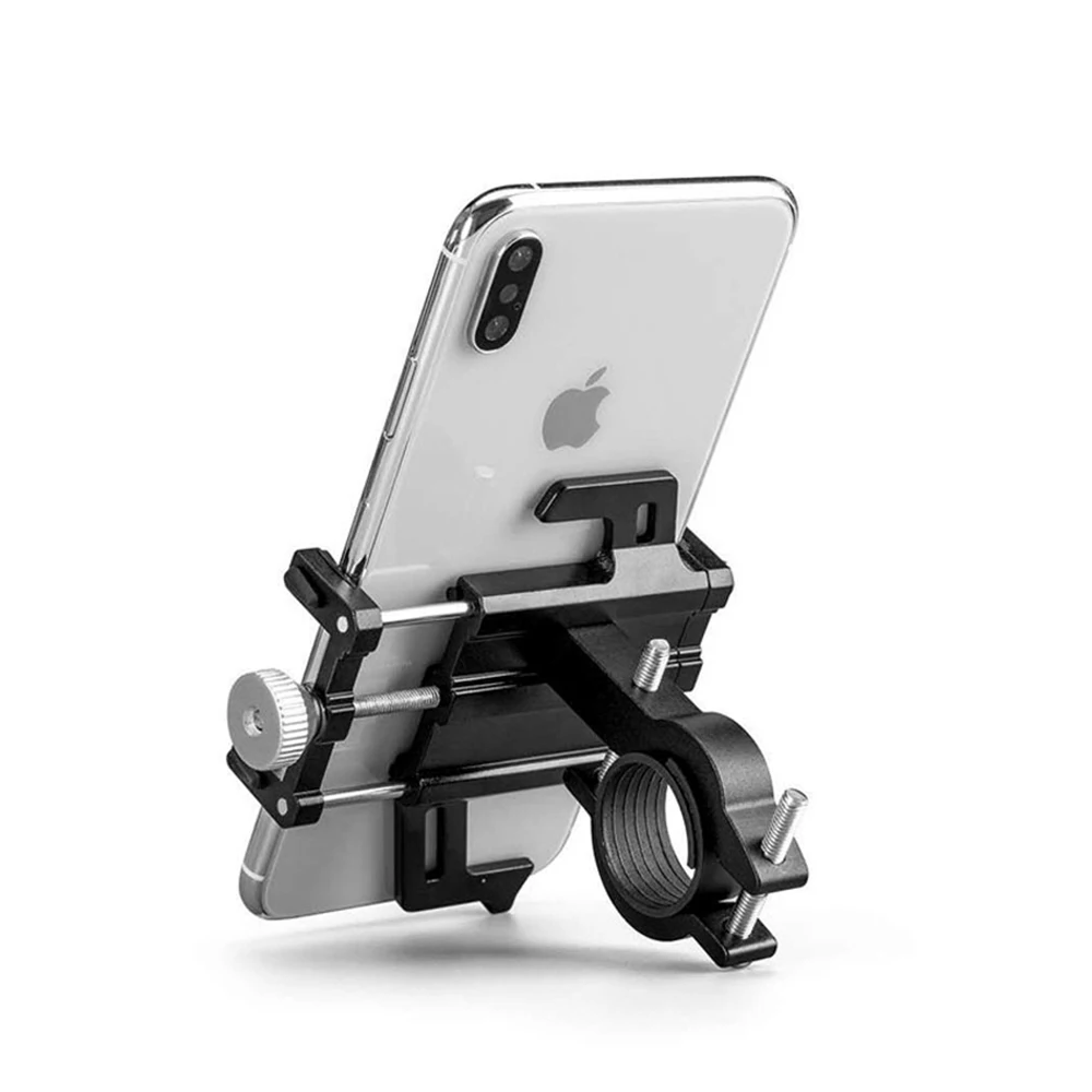 Bike Phone Mount Holder Motorcycle & Bicycle Handlebar Cell Phone Holder 360 Rotatable Aluminum Phone Clip