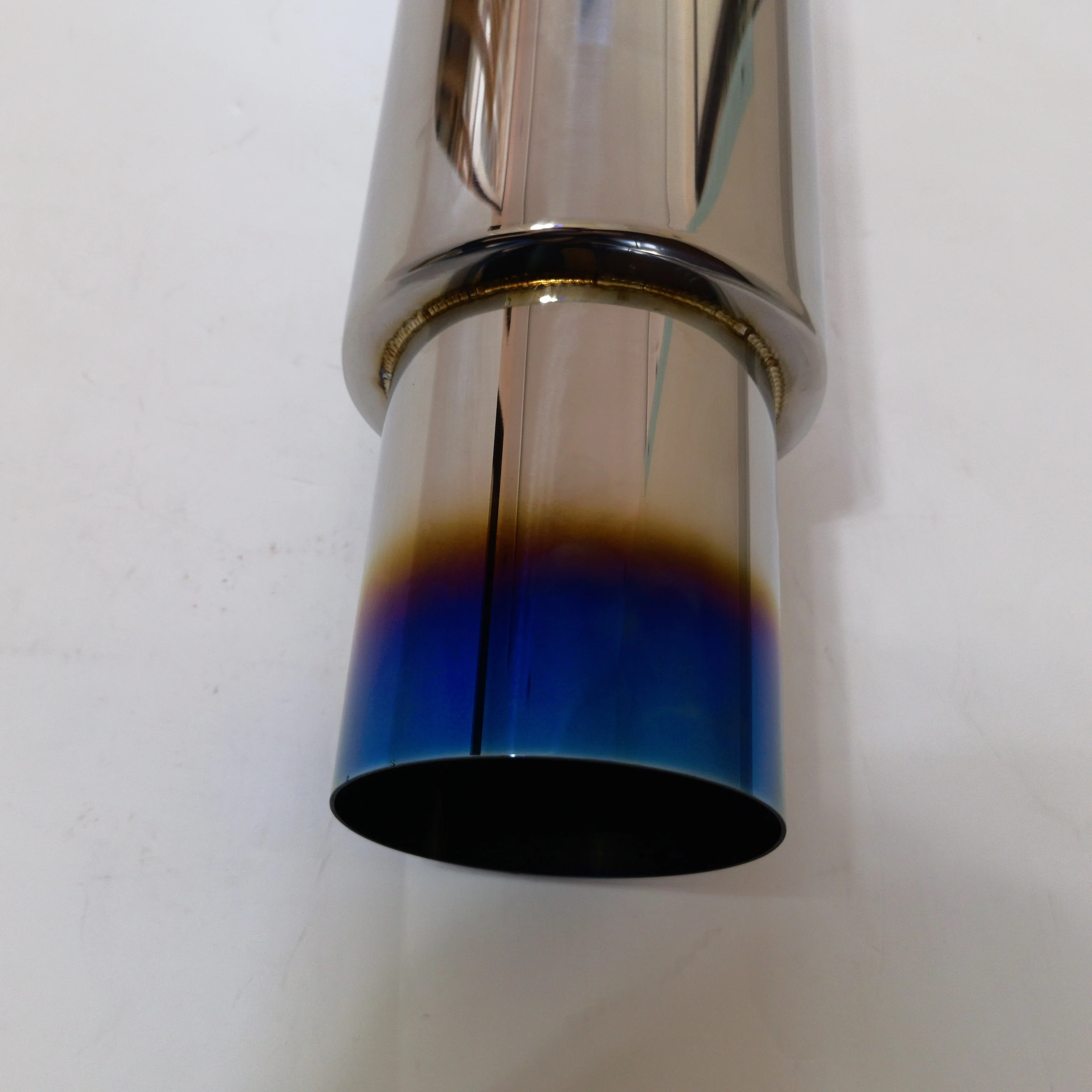 114mm Car stainless steel modified blue plated scroll hilux exhaust pipe ford ranger exhaust pipes muffler car