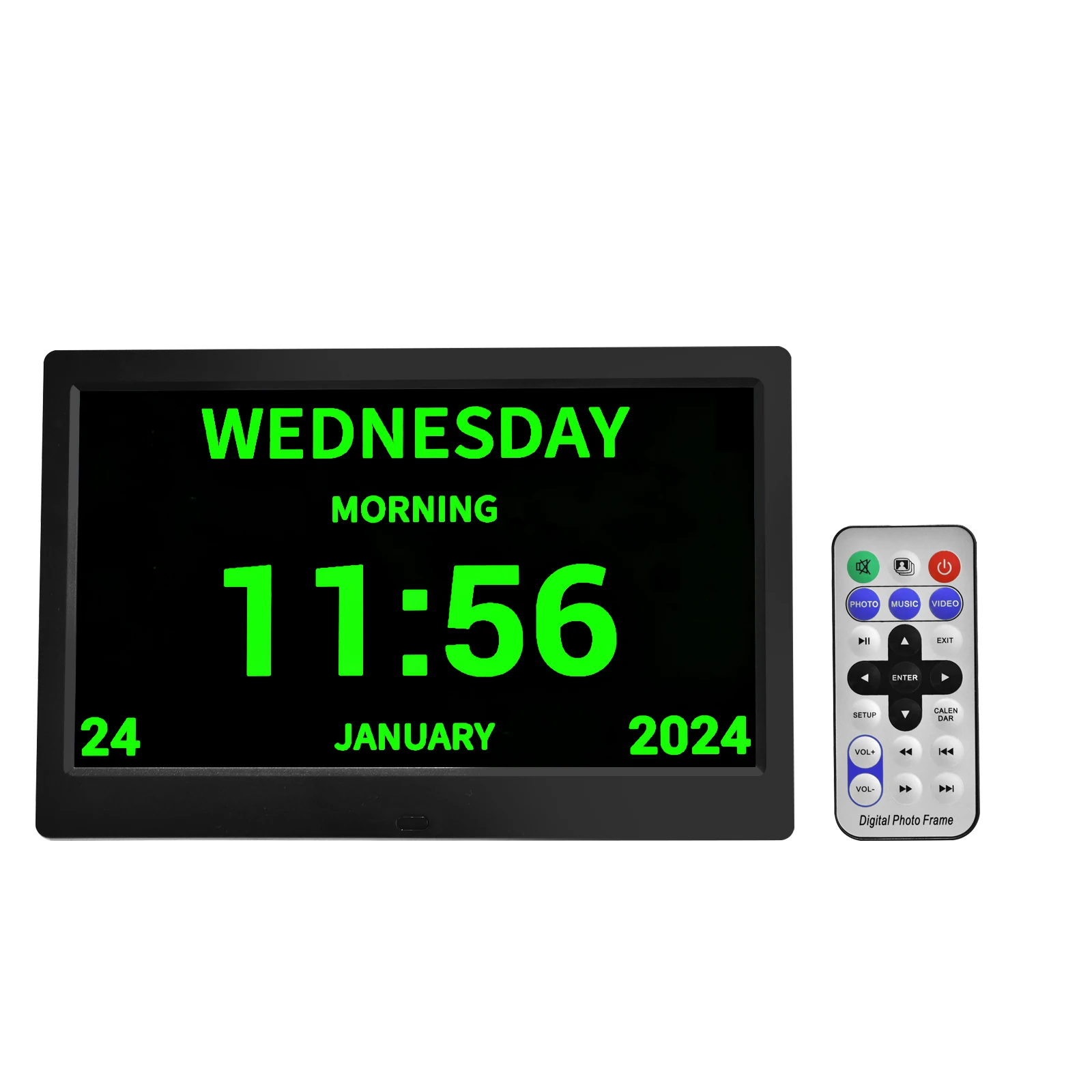 10Inch WIFI Synchronous Update Data 6 Display Modes 3Day Weather Forecast Large Calendar Table Digital Alarm Clock for Elderly