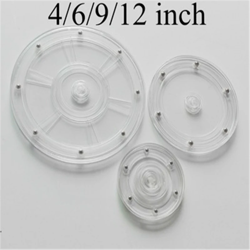 Plastic manual turntable  high load glasses rotating display stand accessories acrylic turntable