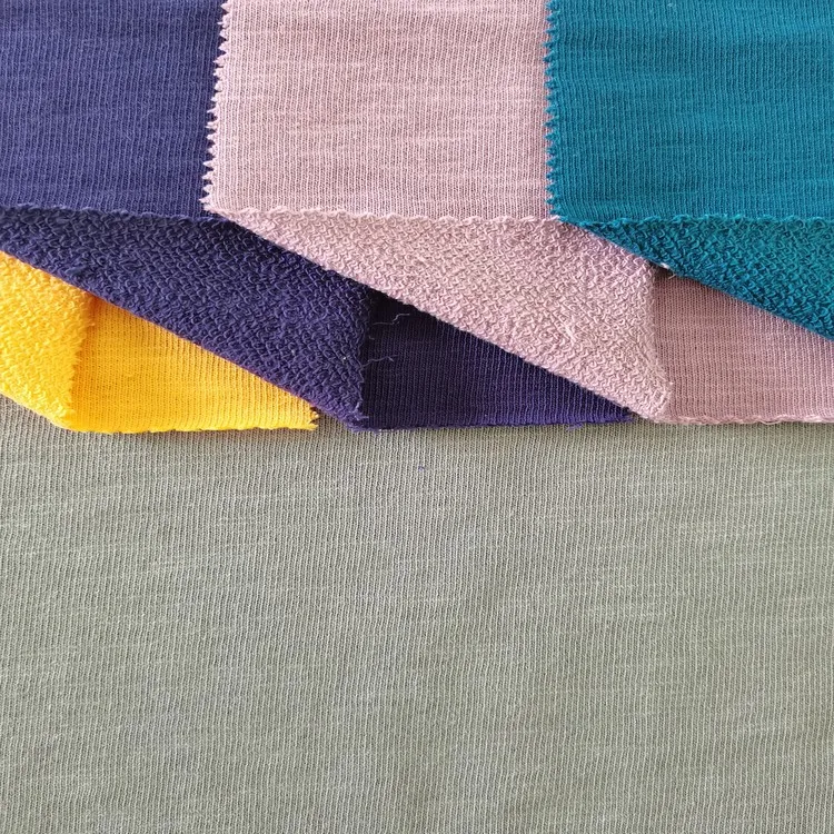 Factory direct sale 100%cotton knitted terry slub pure cotton clothing fabric for hoodie