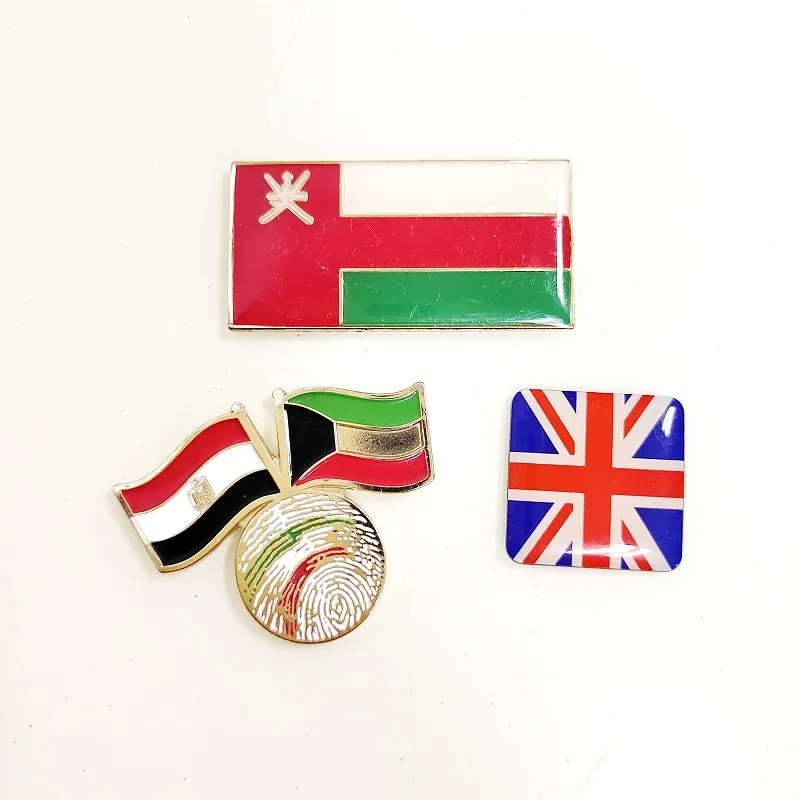 Custom Metal Kuwait Logo Porte Badges-professionnel Car Grille Emblem Badge Magnetic Sublimation Printing Kuwait National Day