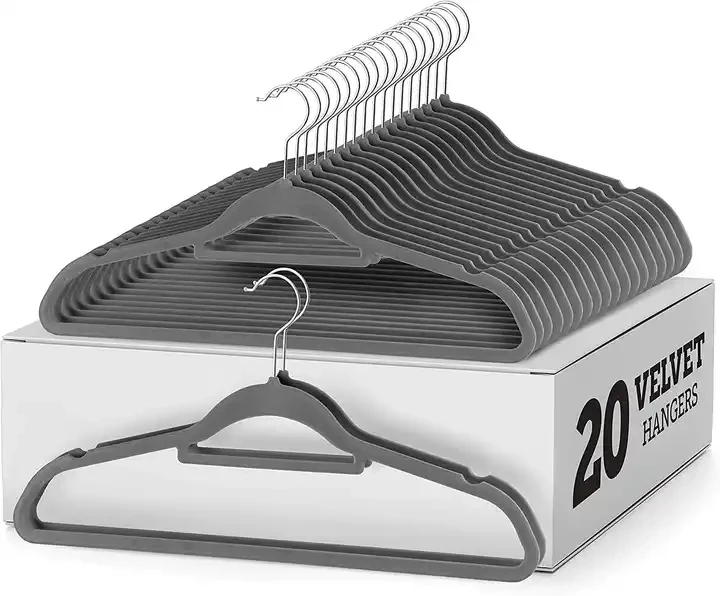 Blues Velvet Hangers With Gold Hook Clothes Pins For Velvet Hangers Non-Slip Velvet Suit Hangers