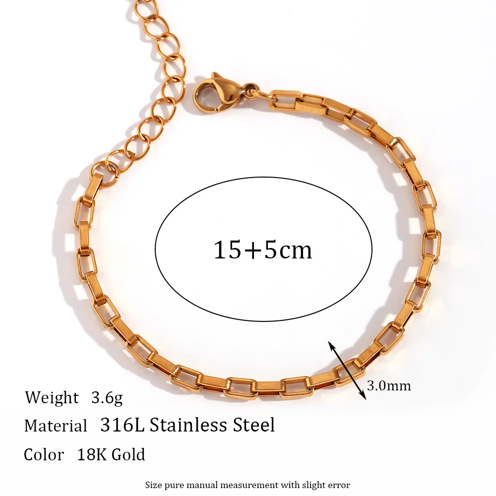 Cheap 18k gold plated stainless steel adjustable chain bracelet for women