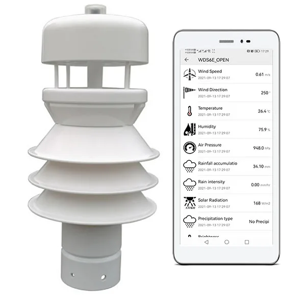 HY-WDC6E MET station Compact Climate Weather Station Meteorological Sensor Monitor Lora Wifi wind sun rain sensor