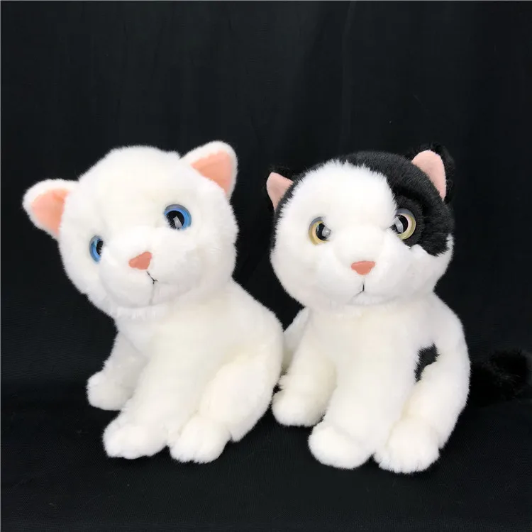 HL cute Simulation Cat Plush Toy Lifelike Stuffed Animals Toys Soft Cat Doll Peluche Animal Plush Dolls Kitty Multi Patterns