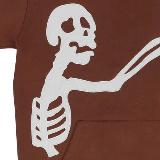 Custom Pullover Fleece Cotton Hip Hop  Casual Loose Sweatshirt Foam Skull Puff Printing Men Hoodie