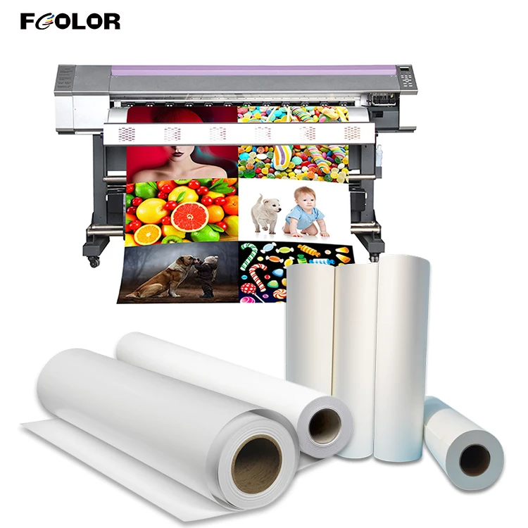 Wholesale manufacture digital printing 24 inch fast dry roll to roll sublimation paper for large format sublimation printer