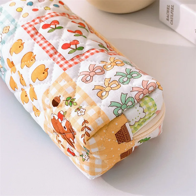 2024 Custom Cotton School Kids Pencil Cases For Cute Girls Cosmetic Bags