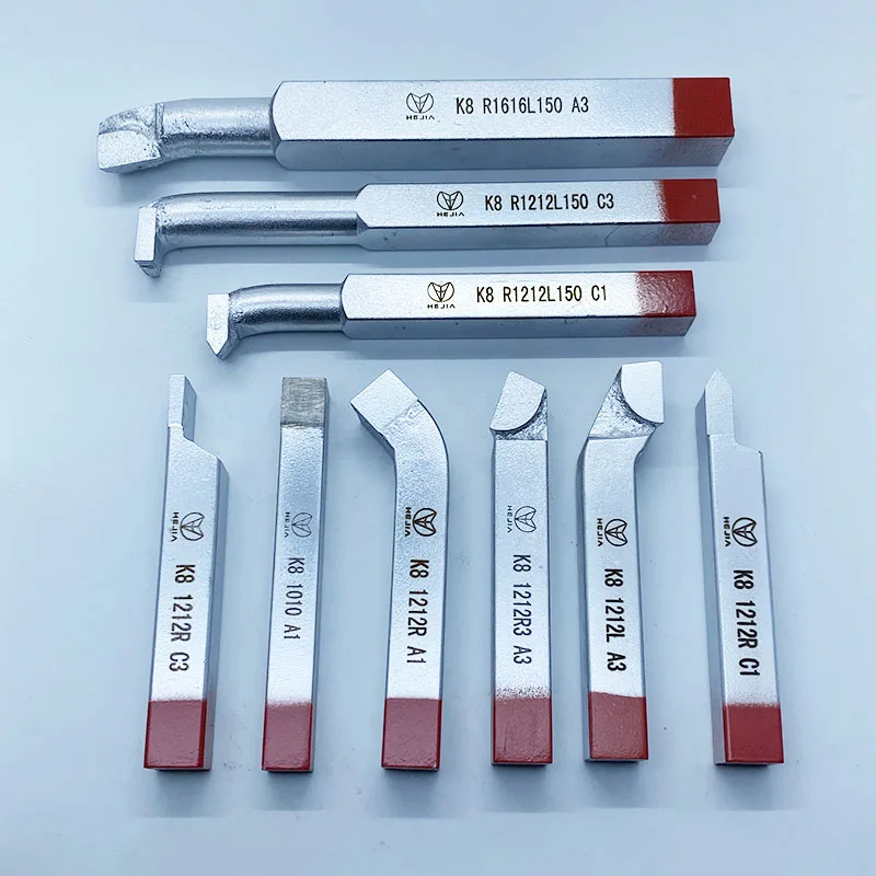 High Quality K6K8 Turning Tool Hard Alloy Brazing Tip with Curved Cutting Edge Side Moving Side Cutting Tool Pointed Boring Tool