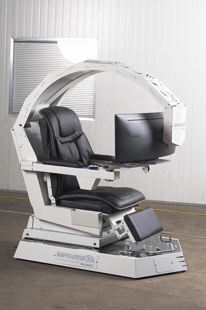 ease comfy IW R1 Zero gravity reclined workstation chair gaming COCKPIT for gaming, works triple monitor Tilting rig