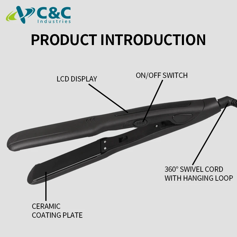 Hair Straightener Curler Curling Hair Irons Nano Titanium Ceramic Flat Iron Temperature Adjustment Electric Straightening Iron