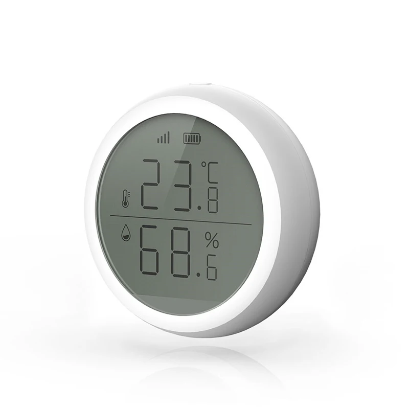 Tuya Smart WiFi Temperature Humidity Sensor Home Automation Wireless Battery Powered Temperature Detector With 55DB Alarm Sound