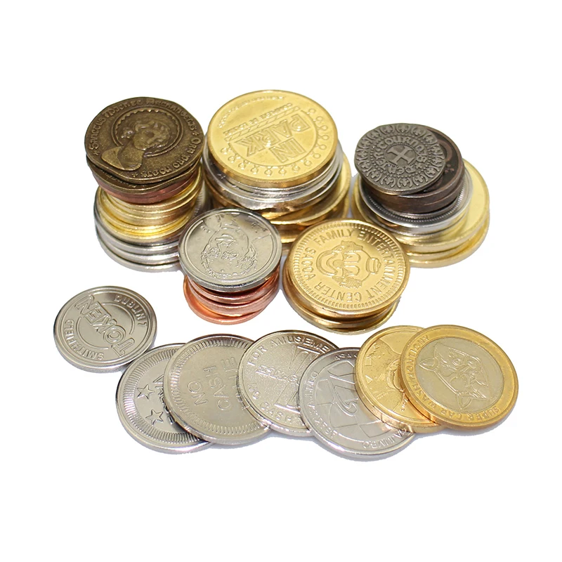 Custom Blank Gold Silver Game Token Metal Souvenir Token Coins For Arcade Game Machine Claw Machine