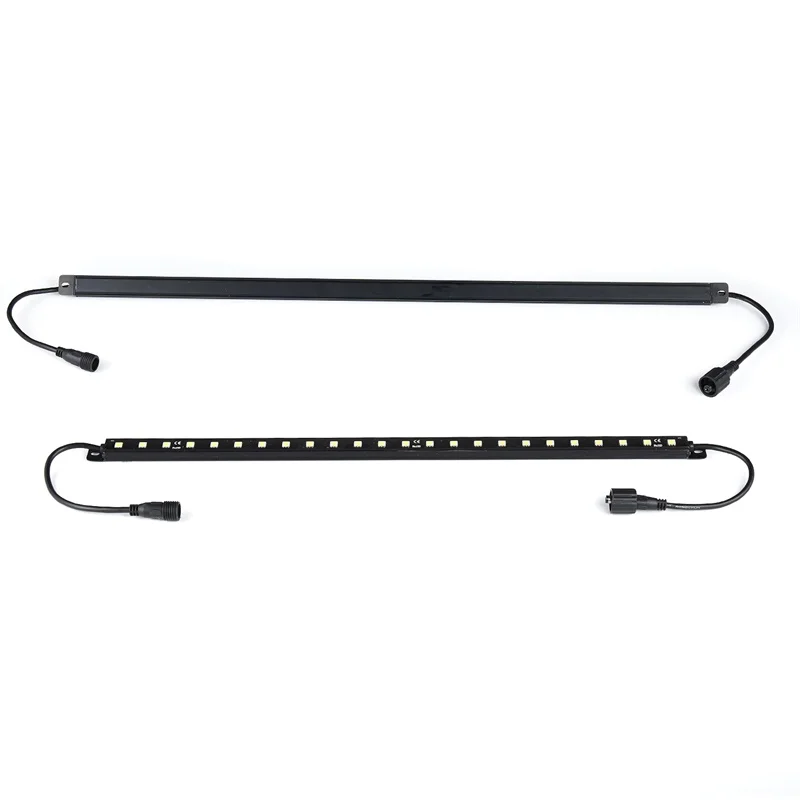 20W Black Aluminum Extrusion ip68 waterproof  12Volts 24v 10-16V range voltage LED Hard Strip Light with dual color for camping