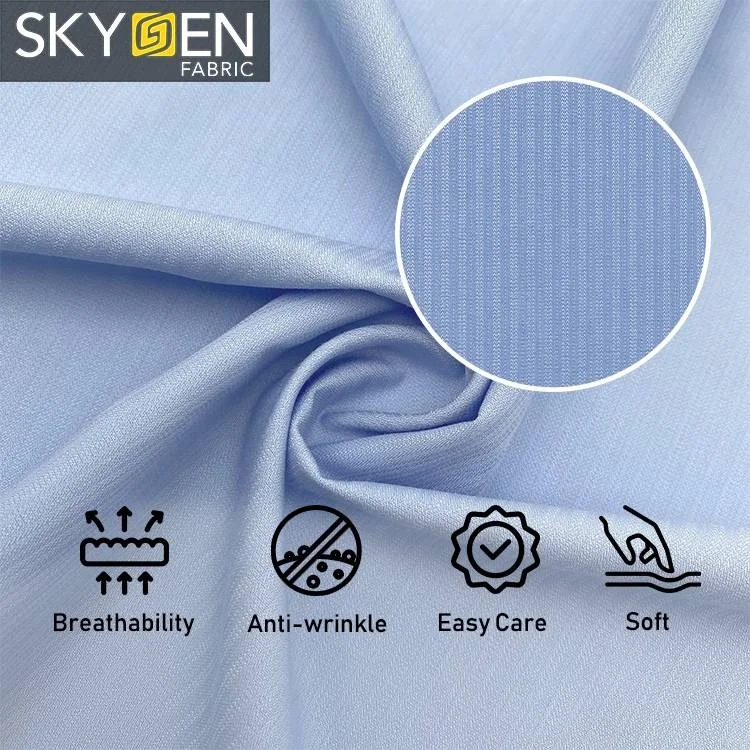 Skygen Dobby рубашка 35% бамбуковая 62% полиэфирная 3% спандекс тканая Бамбуковая ткань из вискоза