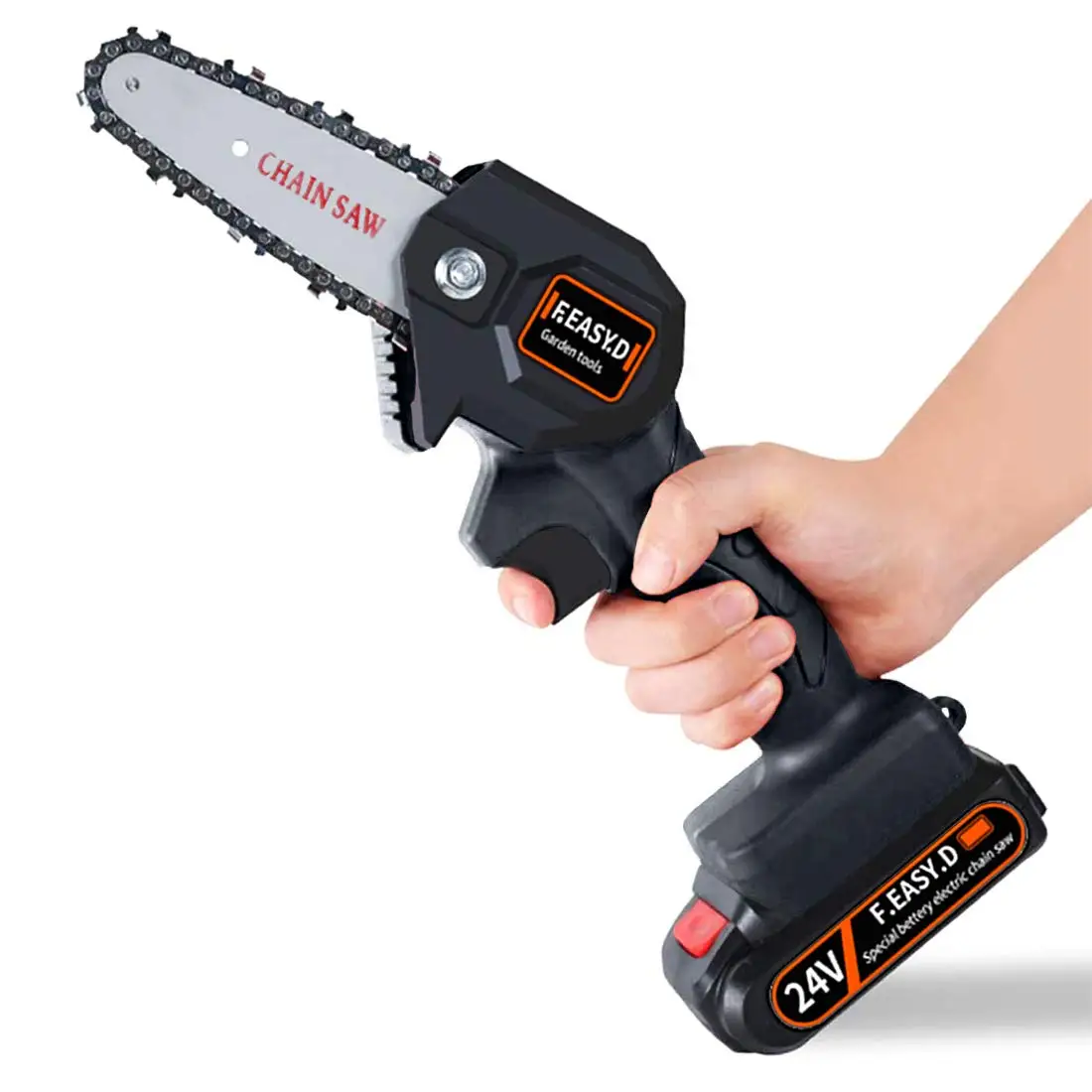 
Mini Portable Handheld Rechargeable 4 inch Garden Chainsaw 