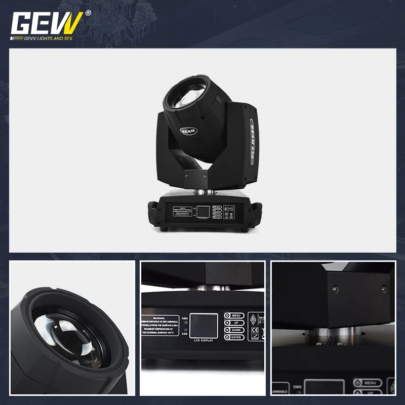 GEVV Stage Lighting DMX 7R 230W Sharpy 7r Beam Moving Head Light for Wedding DJ Bar
