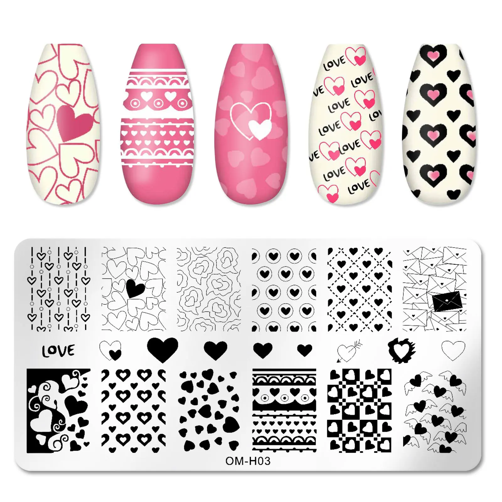 3D DIY 8 Pcs Starry sky Constellation nail stamp templates With Scraper Lace animal Owl flower heart designer nail stamp plate