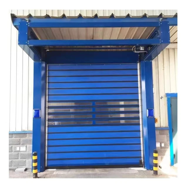 Full Transparent Spiral High Speed Door Everbesten Windproof Industrial High Speed Roller Shutter Hard Panel Door