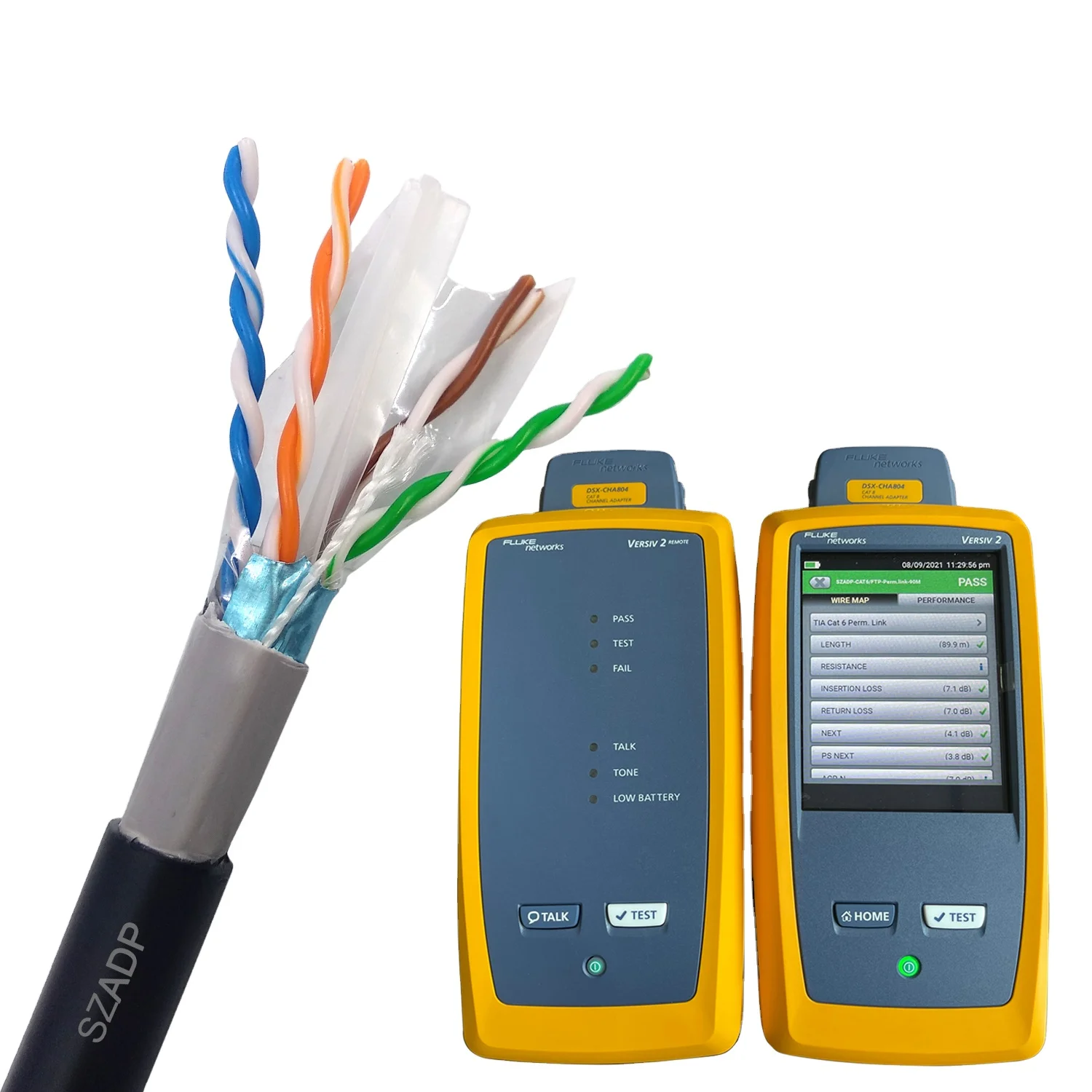 szadp outdoor double jacket  23awg bare copper/CCA utp cat6 lan cable /network cable