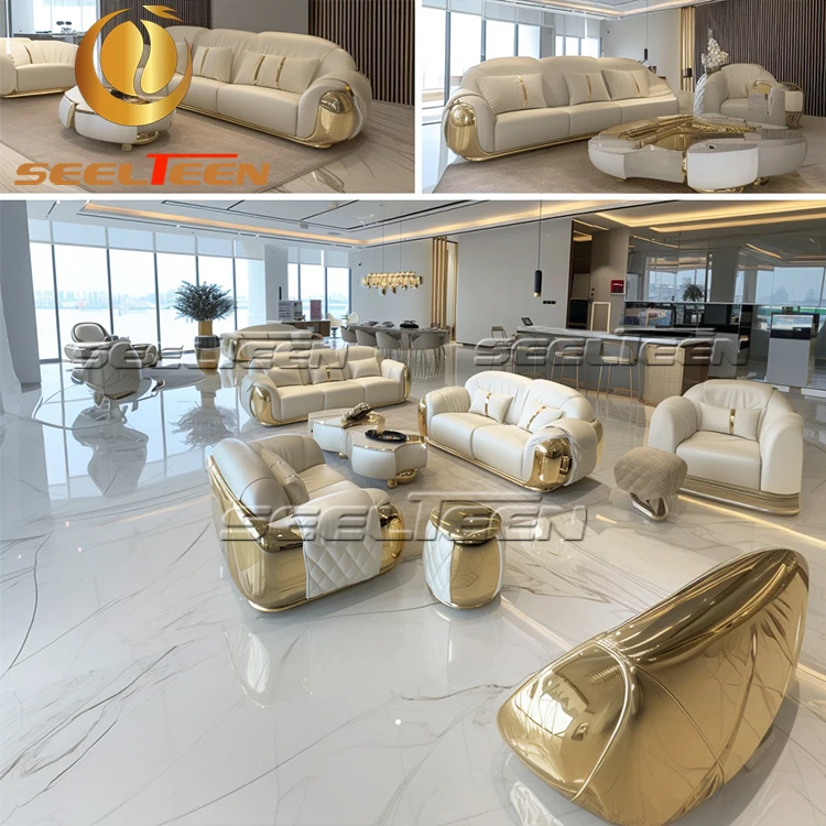 Modern Leather Home Furniture Sectional Couch Living Room Sofa Set Furniture