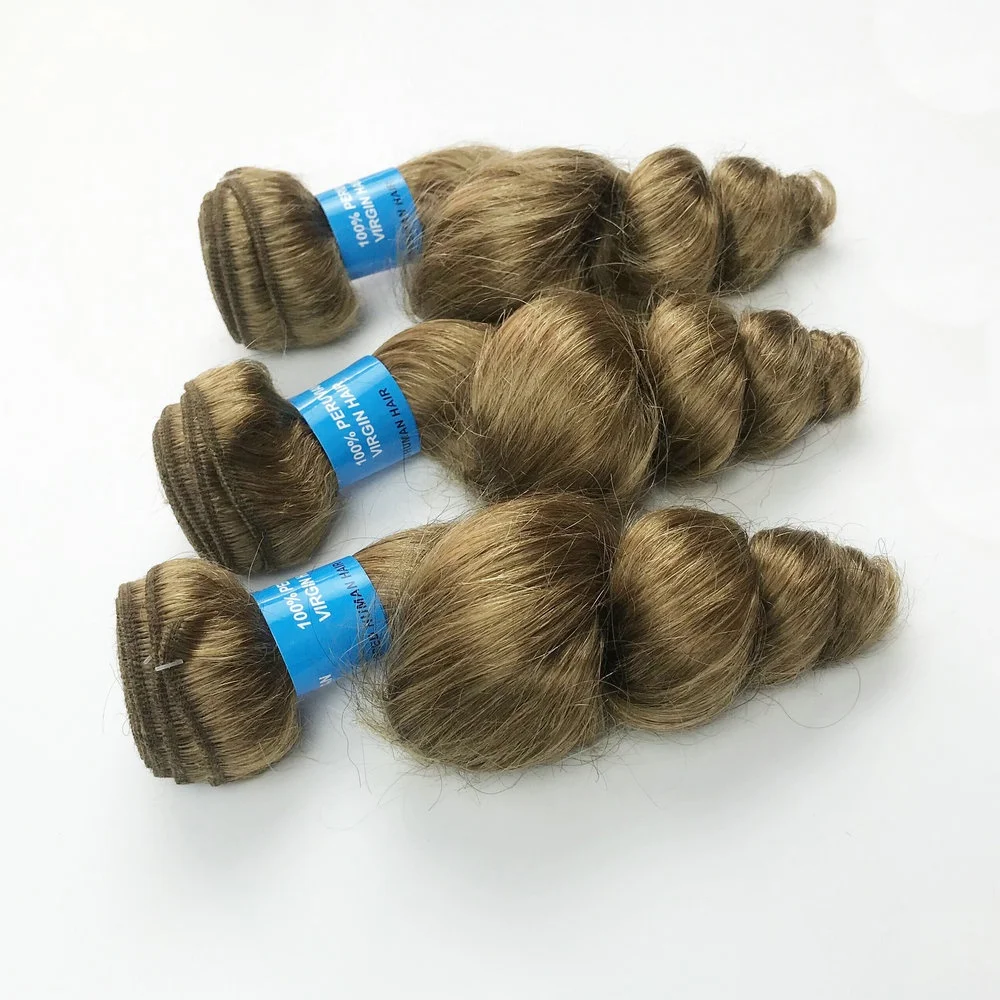 factory 8A customized peruvian hair weft,Ali Show Natural 613 Loose Wave 27 Blonde Virgin Brazilian Human Hair Weaves 16 inch