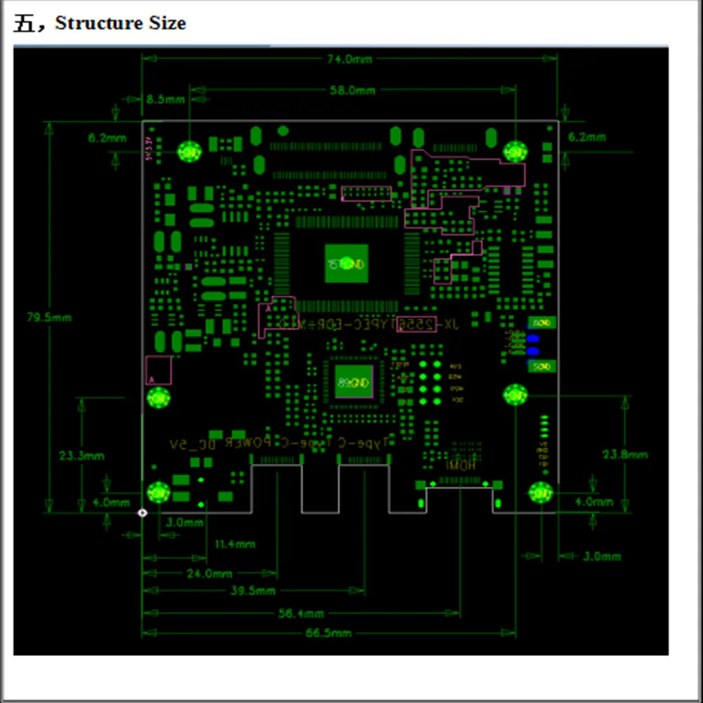 ultra-thin portable LCD display module EDP controller board mini HDMI+Type-C interface with HDR thickness 5mm 2560*1440