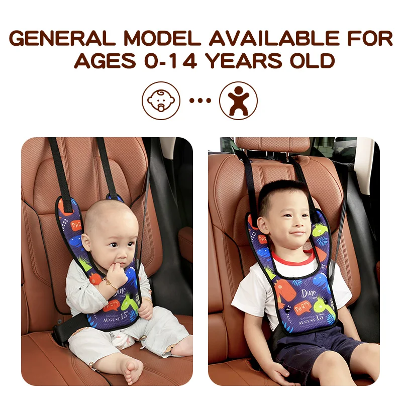 Cartoon Child Car Seat Cushion Portable Seat Belt Bellyband Style