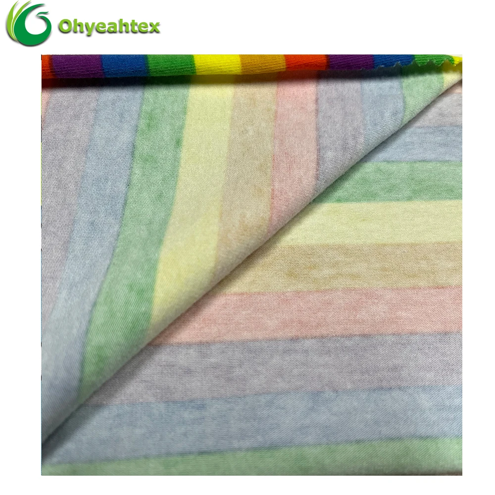 Hot Sale Custom Pattern Knitted Plain Jersey Cotton Spandex Printed Fabrics For Shirt