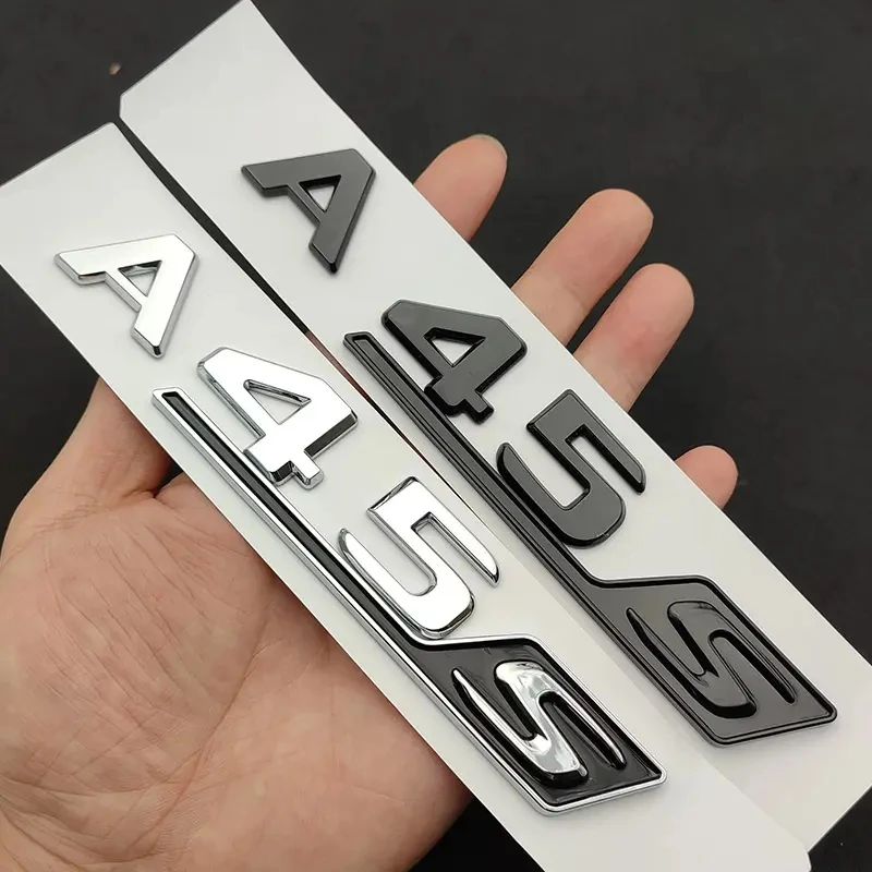 3d ABS Car Rear Trunk Emblem Badge Letters For Mercedes A45S AMG W176 W177 Accessories